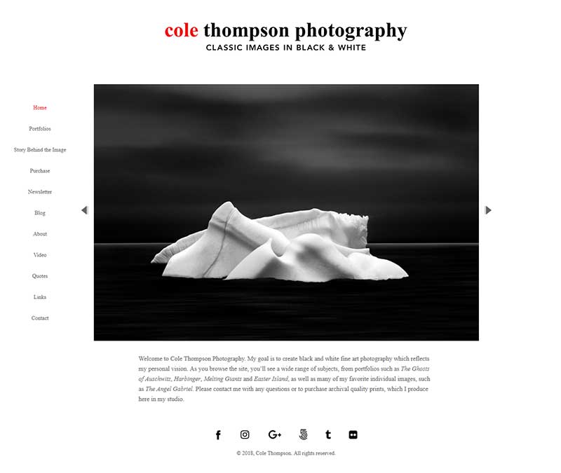 custom WordPress Theme Photography
