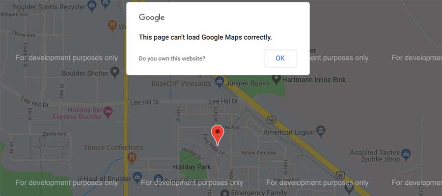 Fix This page cant load google maps correctly.
