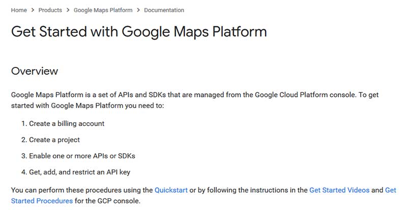 Get Started With Google Maps