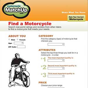 Motorcycle Search Engine Website Development