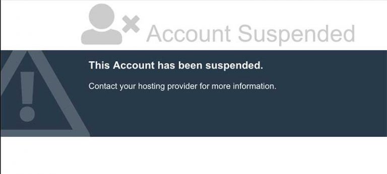website suspended