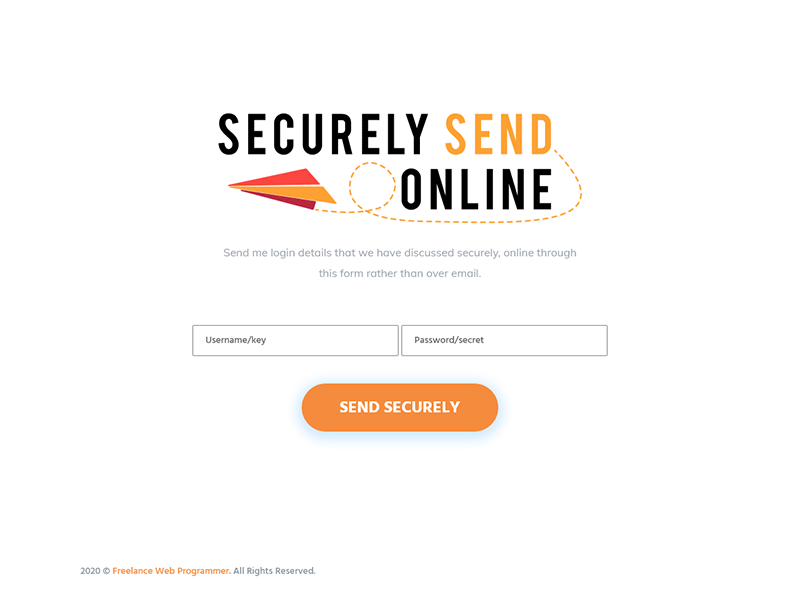 securely send passwords online