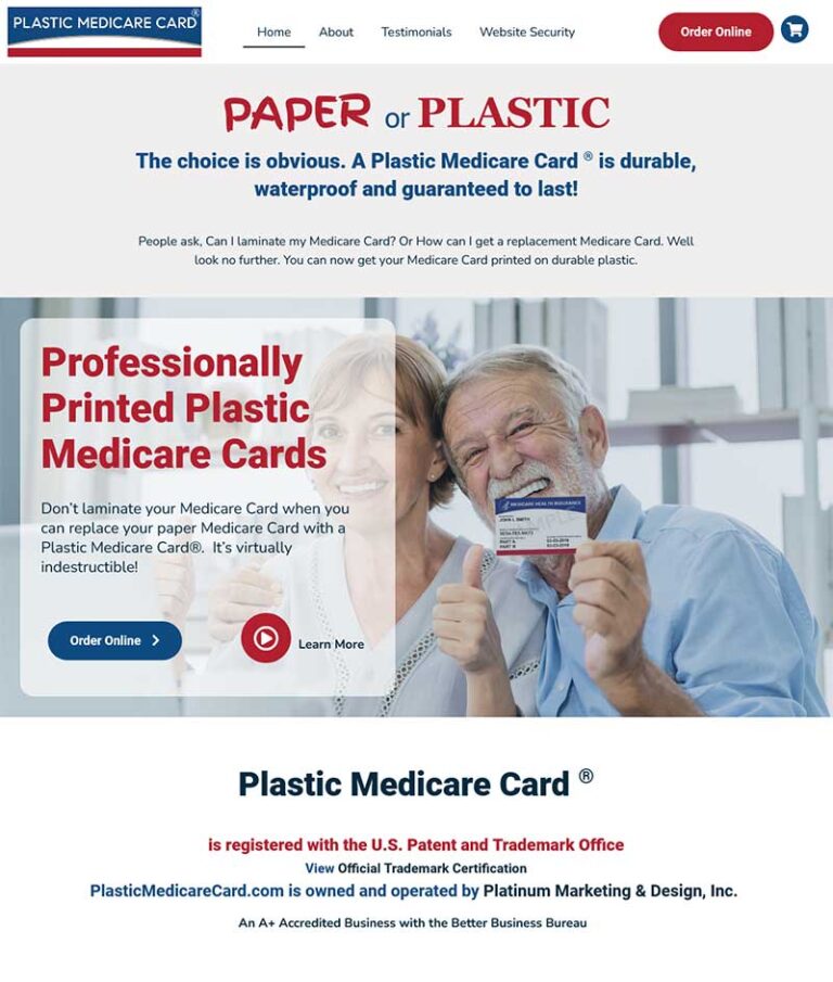 Buy a plastic medicare card online